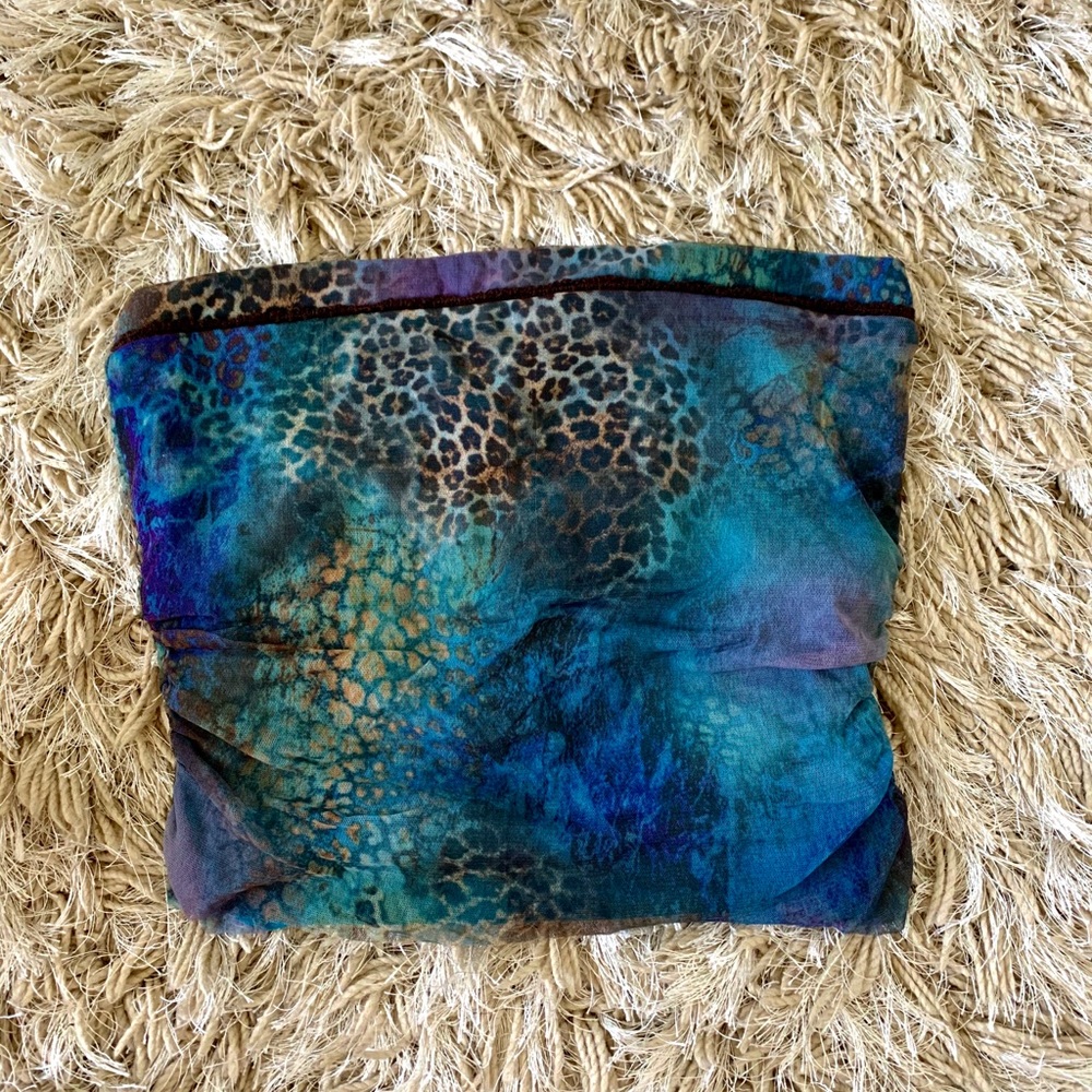 Vintage Animal Print Crop Top